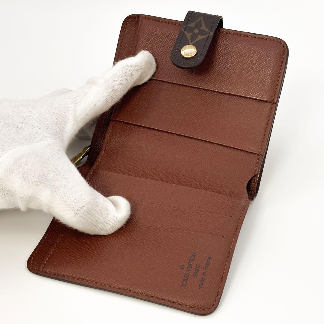【極美品】LOUIS VUITTON コンパクトジップ　二つ折り財布　モノグラム 極美品】ルイヴィトン モノグラム コンパクト ジップ 二つ折り