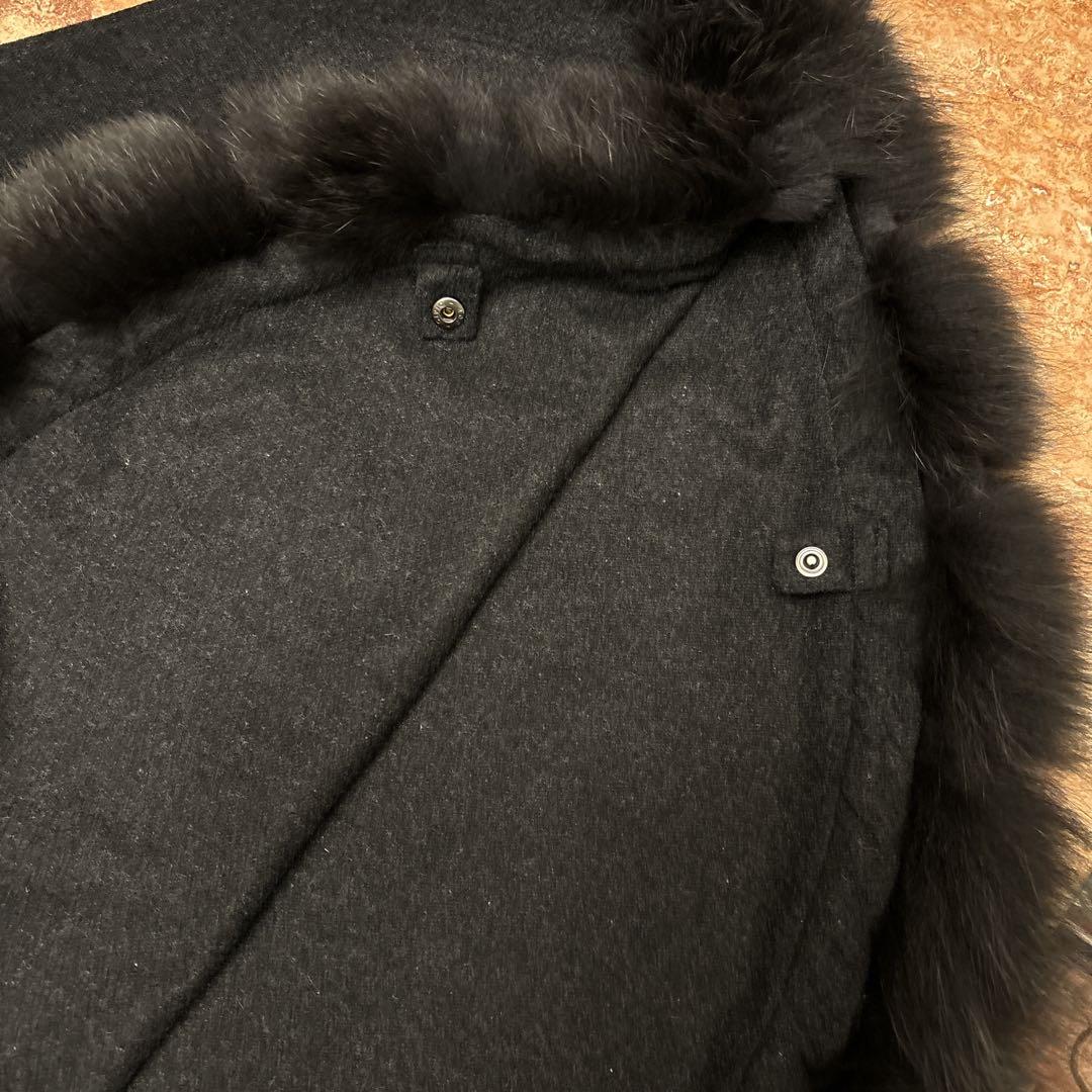 カシミヤ 100%ブルーフォックス付き　M〜L