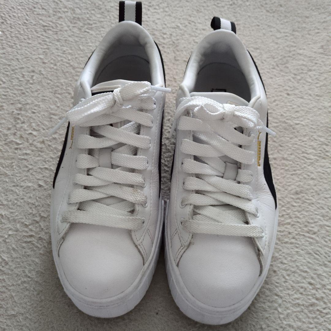 PUMA　厚底　スニーカー　白×黒