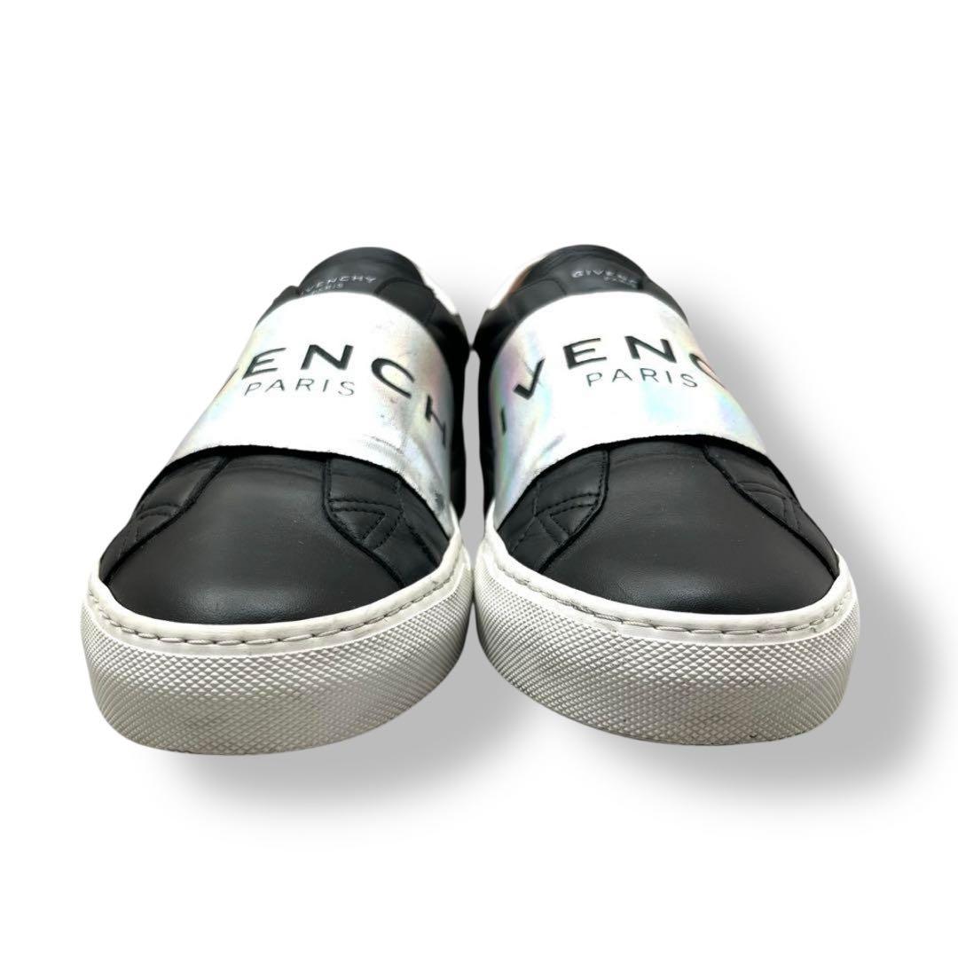 ジバンシー レザースニーカー スリッポン 40サイズ ロゴ ブラック ホワイト