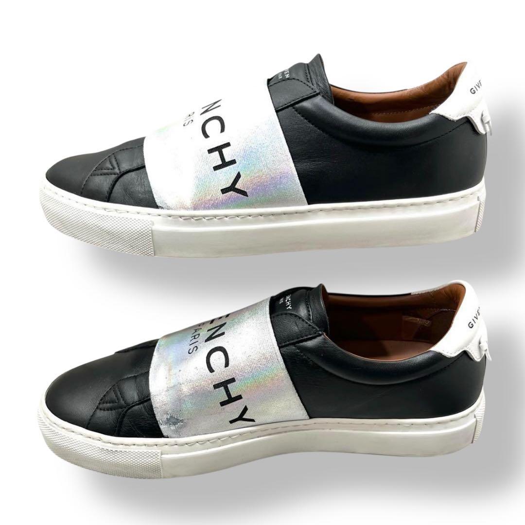 ジバンシー レザースニーカー スリッポン 40サイズ ロゴ ブラック ホワイト