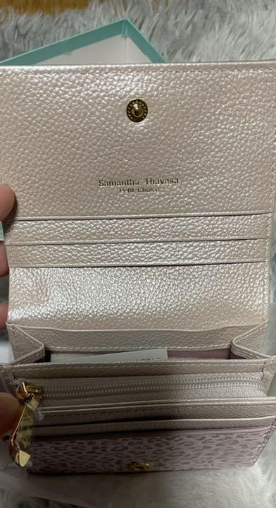 タバサ サマンサタバサプチチョイス ピンク 0ZIFa-m88203815748 レオパードモチーフ2つ折財布 プロフィー