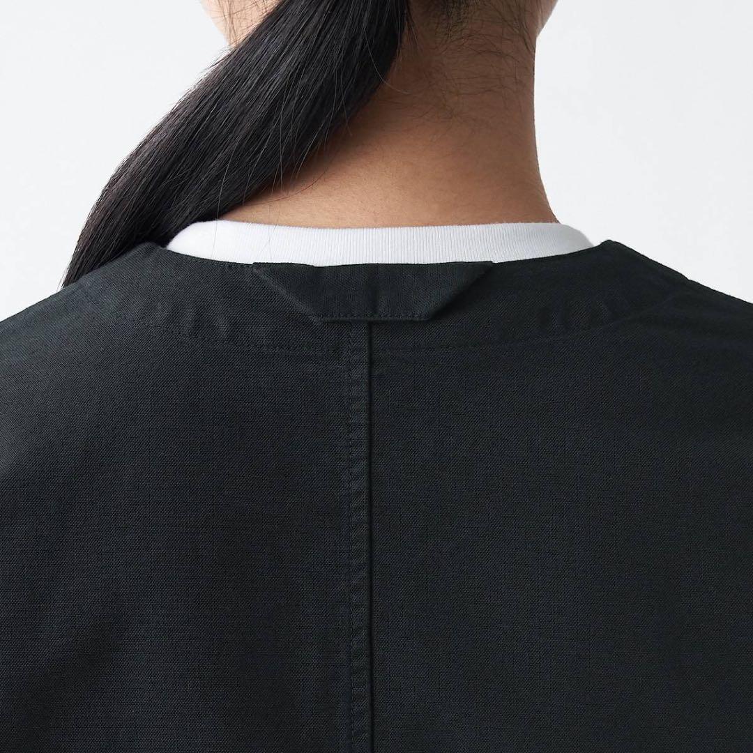 MUJI Labo 太番手洗いざらしオックスリバーシブルシャツ　男女兼用S-M黒