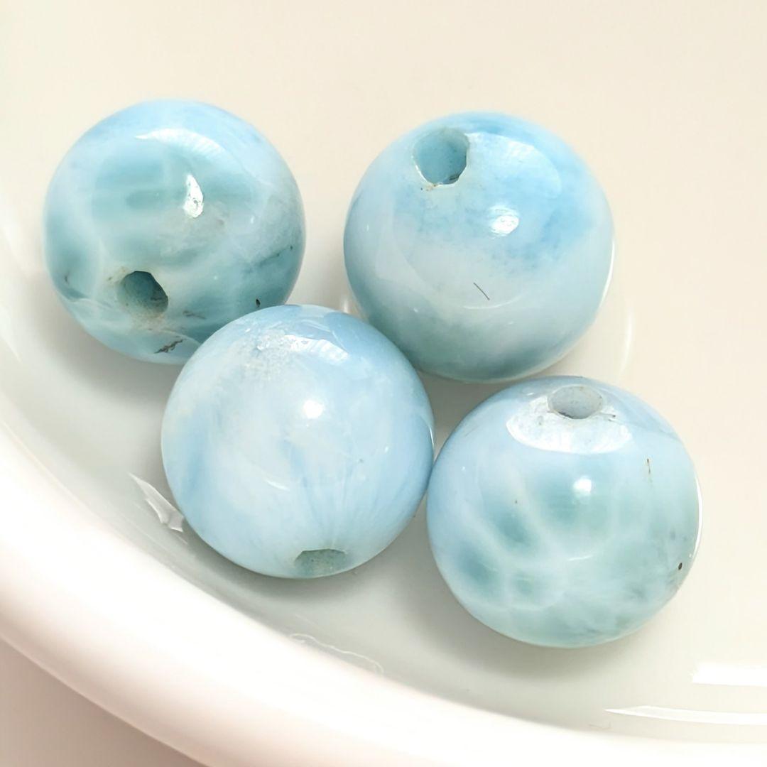 天然石ラリマー　AAA　８㎜×４玉（バラ売り可能です）