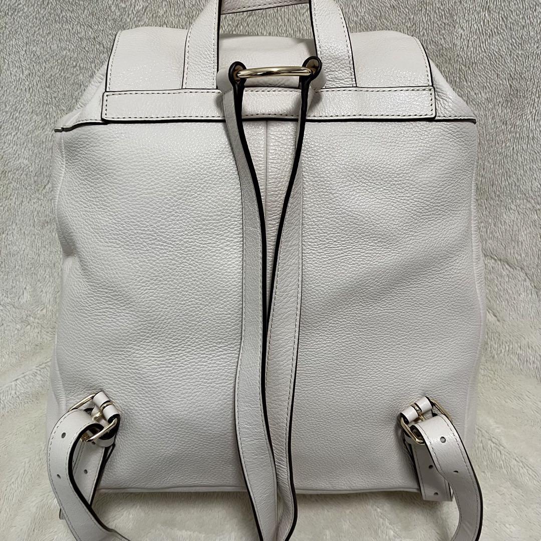 美品】coach ビリー バックパック ホワイト ターンロック レザー 白