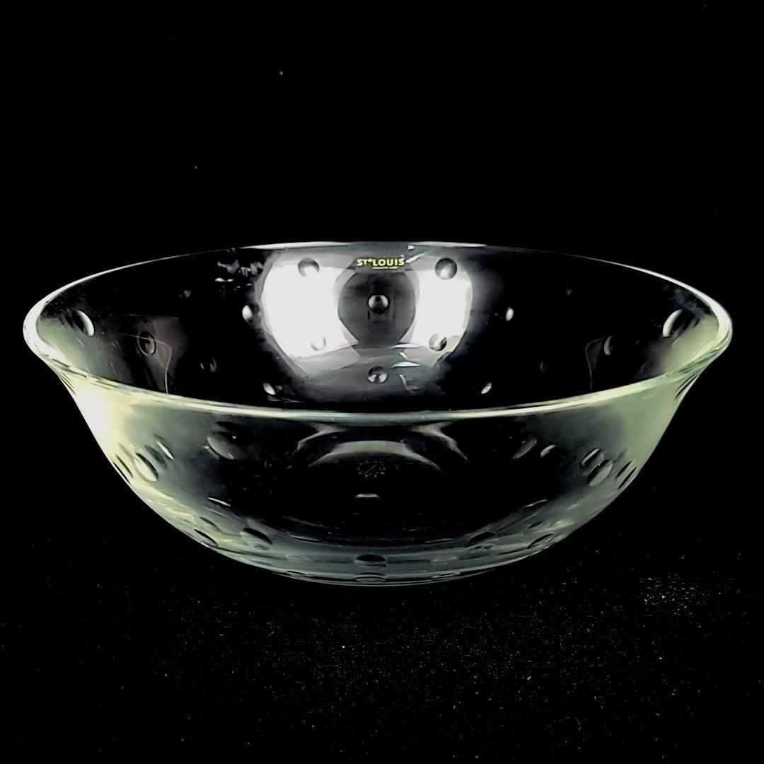 □良品△ サンルイバブルサラダボウルシール付きクリスタル
