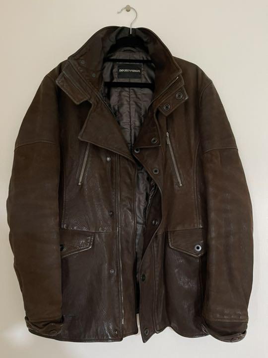 セール新品 エンポリオアルマーニ レザージャケット EMPORIO ARMANI ハーフコー qyw3B-m88212924174 低価超激安