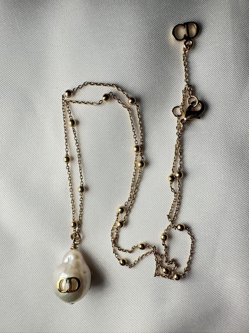Christian Dior フェイク パール ネックレス Christian Dior - 未使用 Dior ネックレス ラインストーン