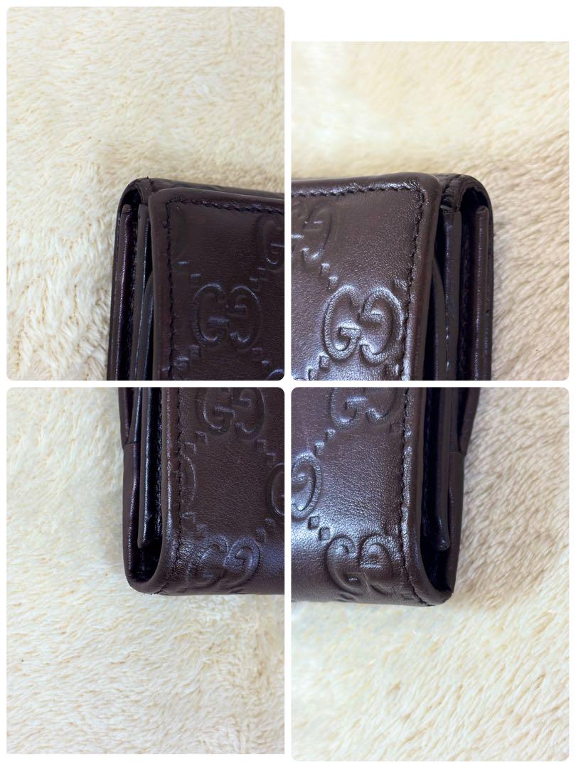 美品✨グッチ 長財布 シマ レザー ハート GG ゴールド金具