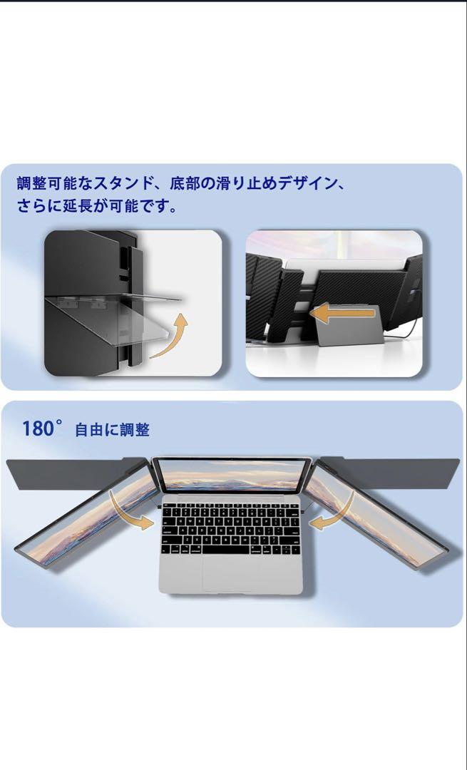FHD 1080P IPS 3画面モニター 本体　新品同様