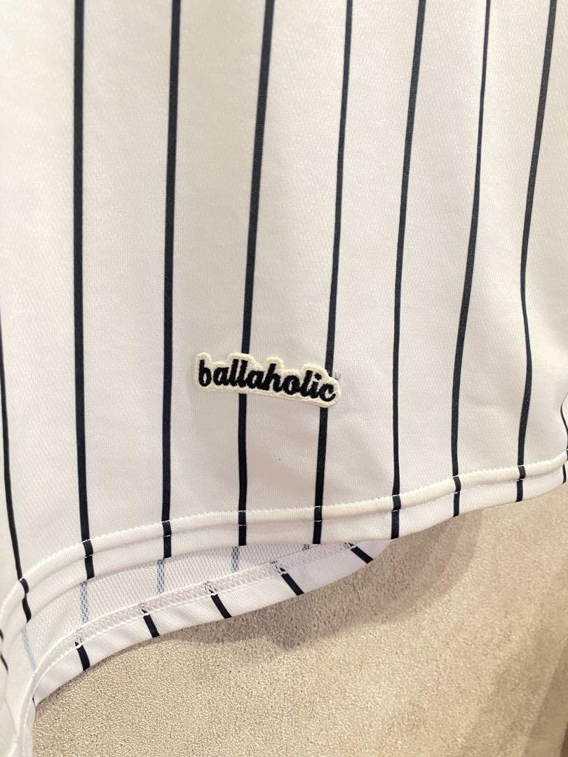 【完売品】ballaholic stripe cool tee XL 白黒