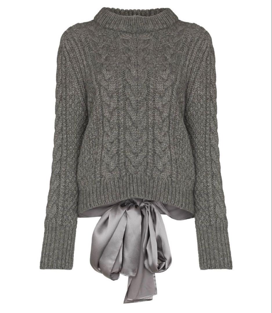 美品◆ CECILIE BAHNSEN ◆セシリーバンセン　リボンニット　M/L