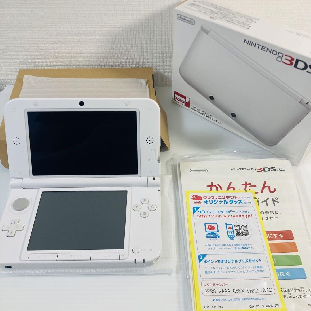 Nintendo 3DS LL ★ホワイト本体★箱取扱説明書付き★動作確認済