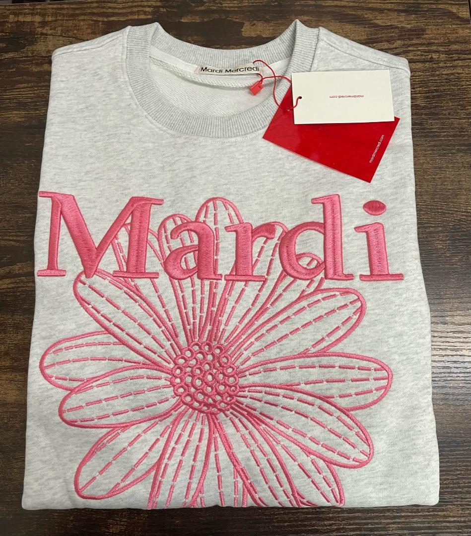 【タブ付き】Mardi Mercredi マルディメクルディ 刺繍スウェット