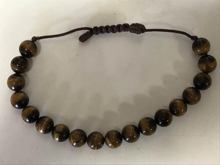 タイガーアイ 虎眼石 虎目石 数珠ブレスレット 10mm玉(18cm) レア念珠 御念珠・数珠 タイガーアイ(虎目石) - 10mm玉【桐箱付