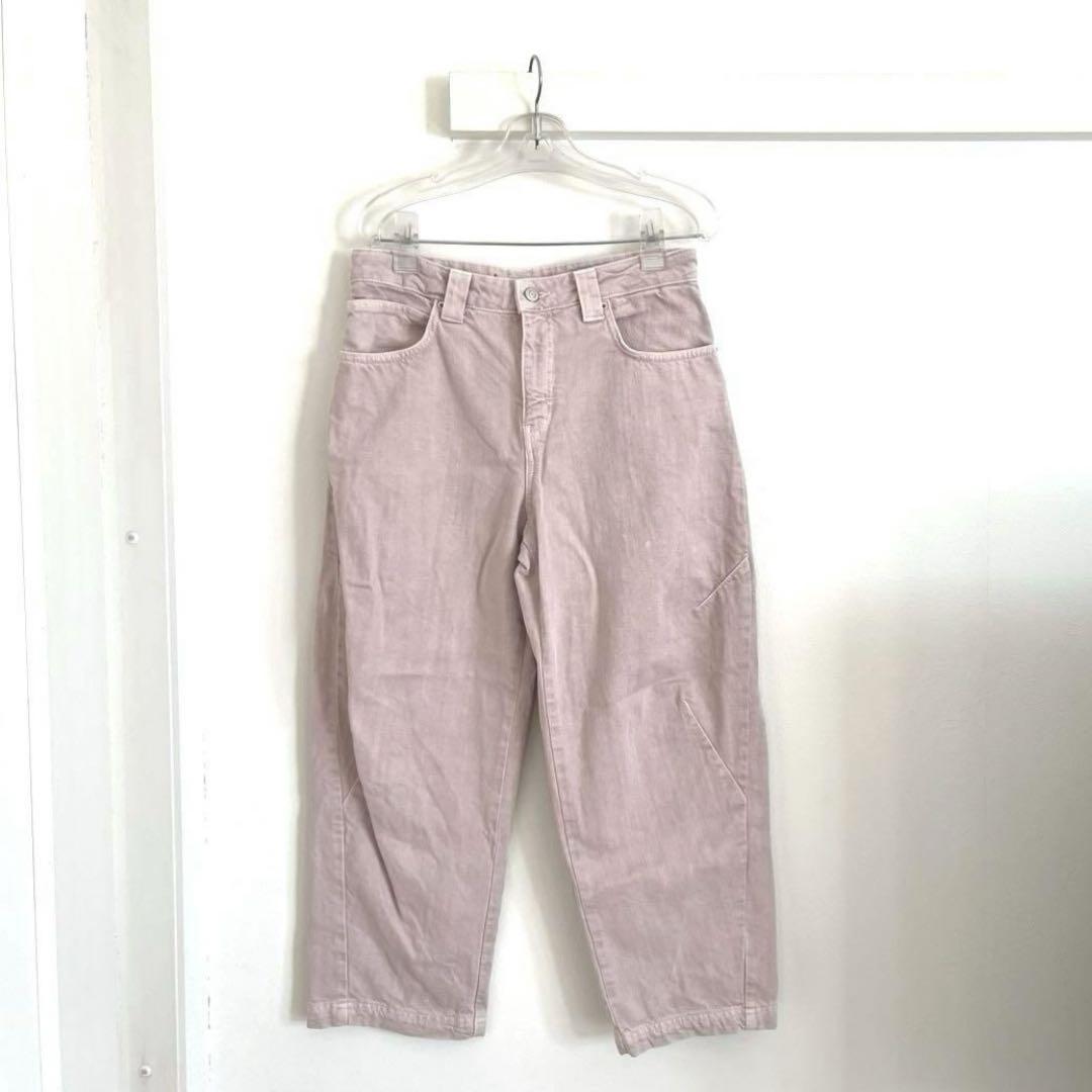 ZARA バレルジーンズ デニム ZW COLLECTION MID-RISE バレル デニムパンツ - ホワイト | ZARA