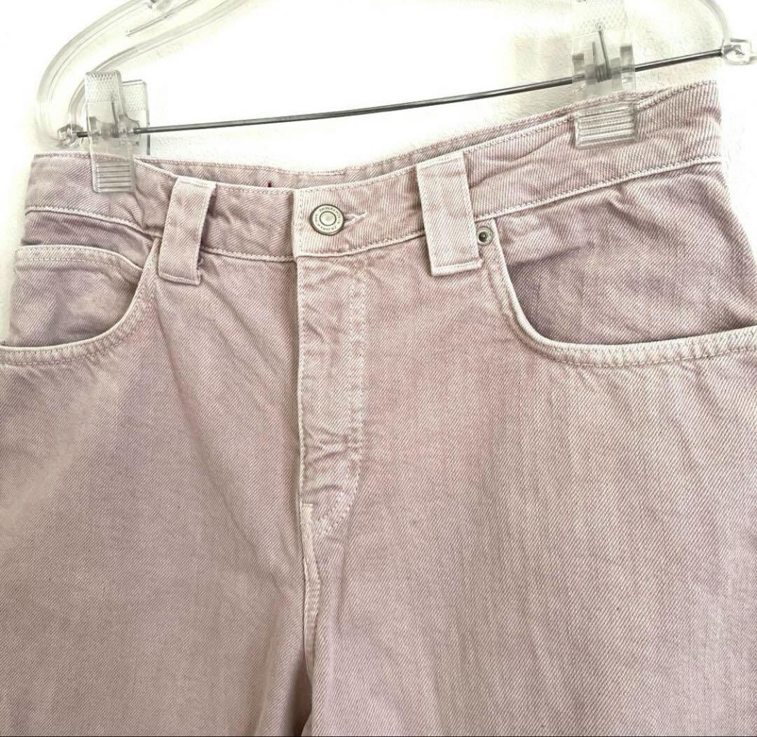 ZARA バレルジーンズ デニム ZW COLLECTION MID-RISE バレル デニムパンツ - ホワイト | ZARA