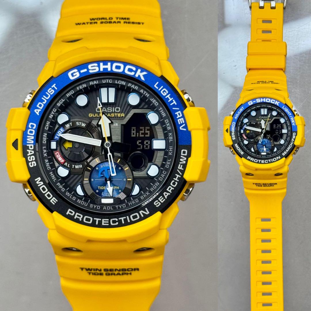 美品 G-SHOCK GN-1000 ガルフマスター イエロー 反転液晶 稼働 美品 G-SHOCK GN-1000 ガルフマスター イエロー 反転液晶 稼働
