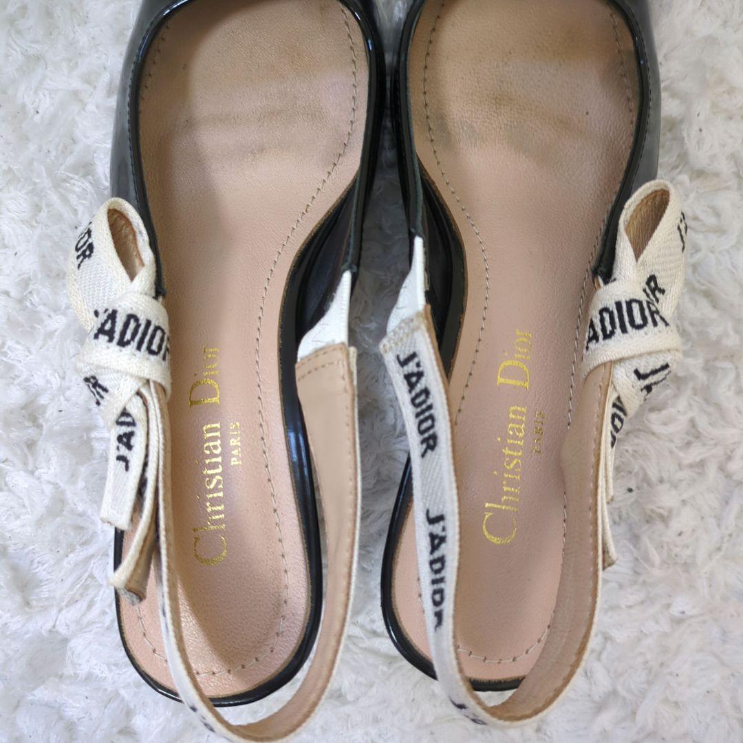 美品✨ディオール　J'ADIOR　スリングバック　パンプス　ハイヒール　エナメル