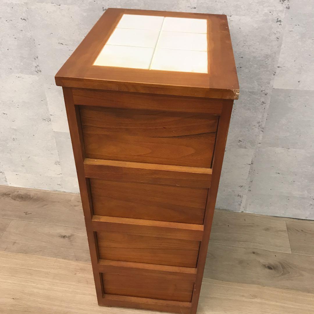 ビンテージ シャビーラック 木製チェスト 4段ラック 4段収納 収納棚