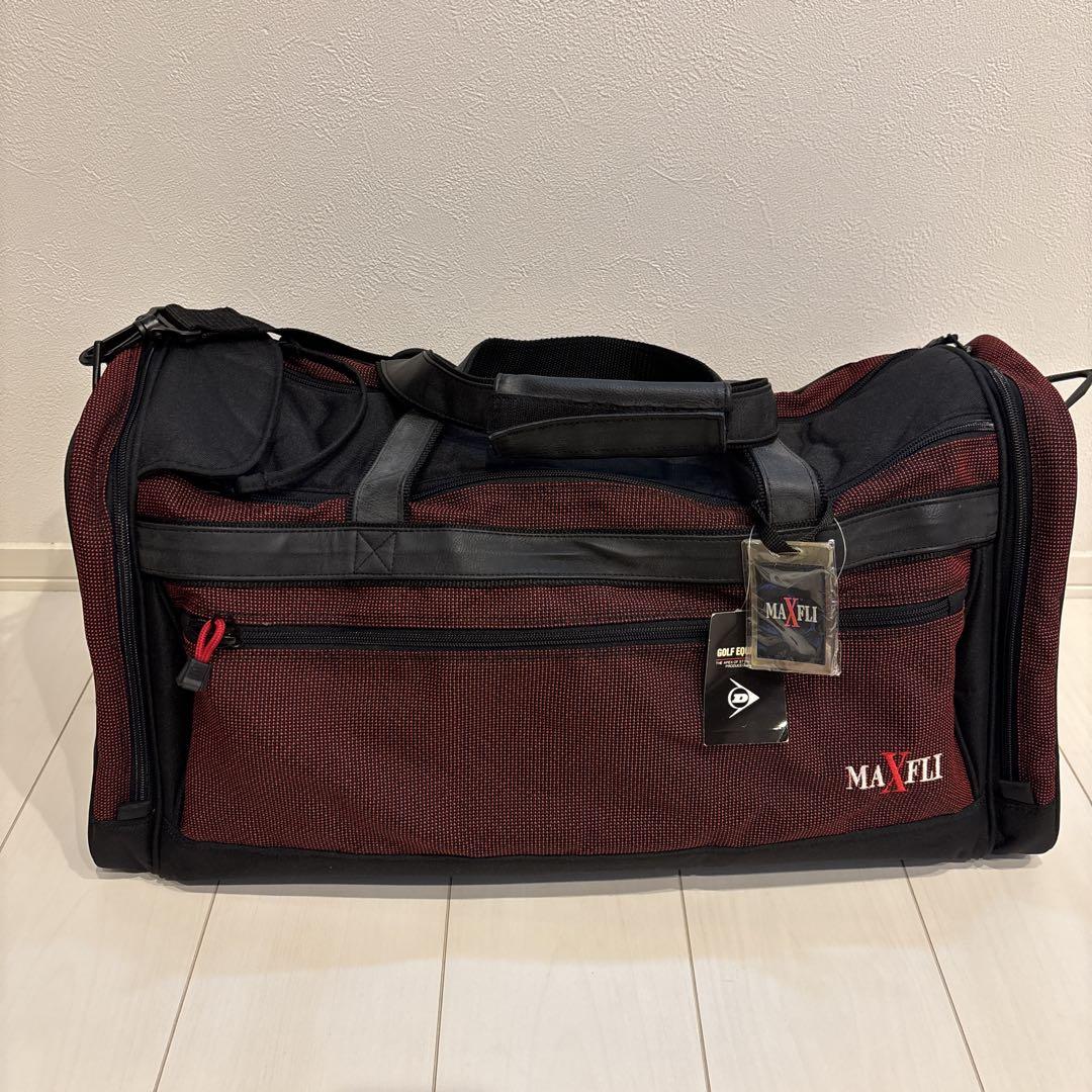 【ゴルフ用品】 ダンロップ MAXFLI 大容量のダッフルバック カラー:赤と黒