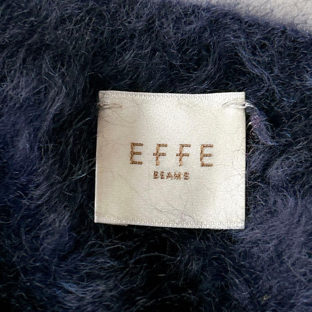 定価4.9万☆エッフェビームス カシミヤファー 2WAYニット ネイビー