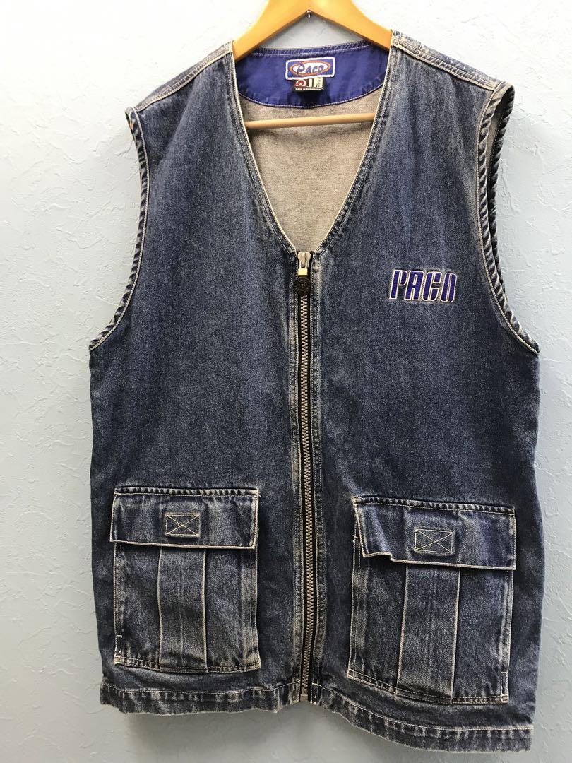 古着ワークベスト 古着pacojeans y2k b系 ヒップホップ 90s