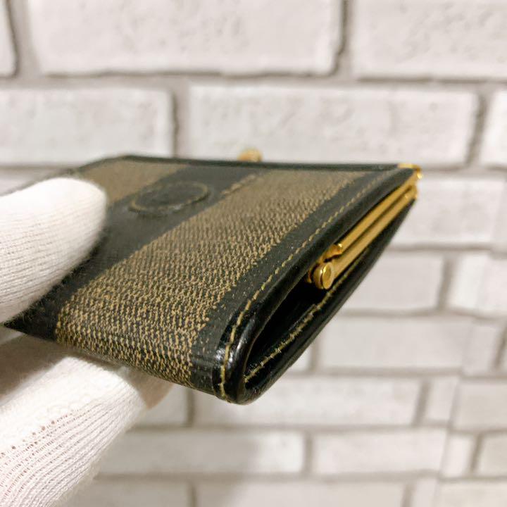 古典 黒 レザー ウォレット 小銭入れ 財布 フェンディ FENDI 新品同様 - コインケース/小銭入れ