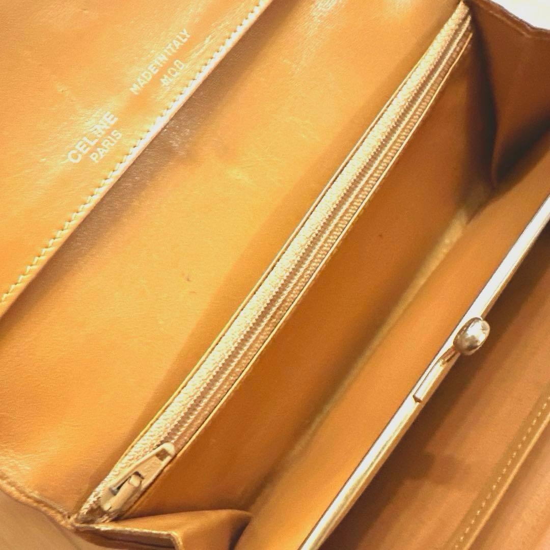 CELINE セリーヌ 長財布 がま口 マカダム柄 トリオンフ ヴィンテージ