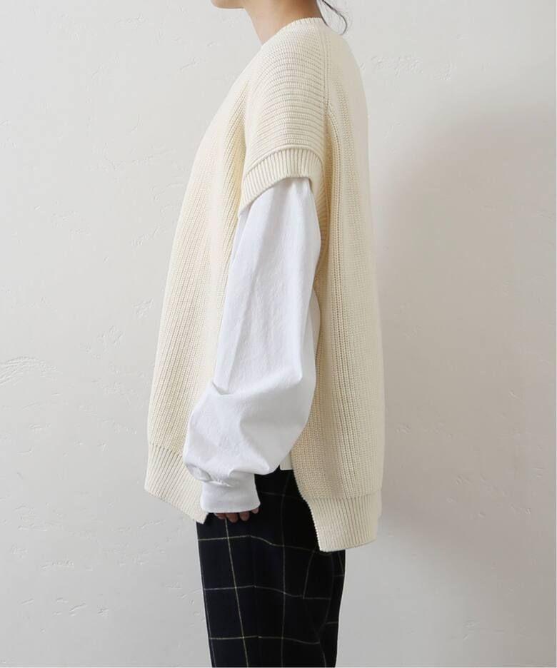 期間限定のお買い得商品 ジャーナルスタンダードラックス☆COTTONアゼ Vネックベスト2023AW トップス
