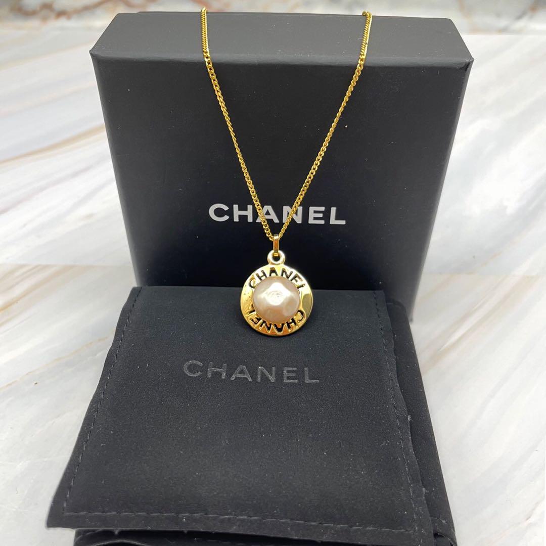CHANEL シャネル ヴィンテージ ラウンド ロゴ フェイクパール