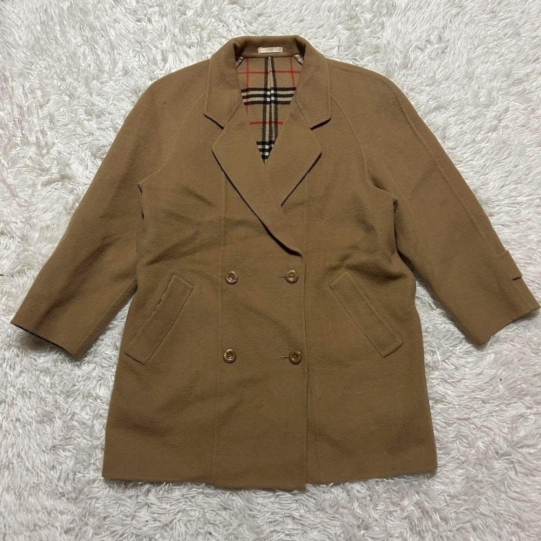 【白タグ】バーバリー ダブルフェイス　ダブルチェスター ピーコート 大きいサイズ