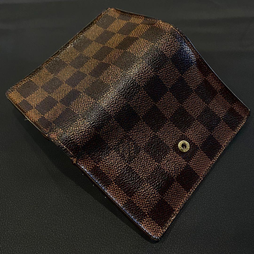 『LOUIS VUITTON』 ルイヴィトン ダミエ柄 二つ折ウォレット