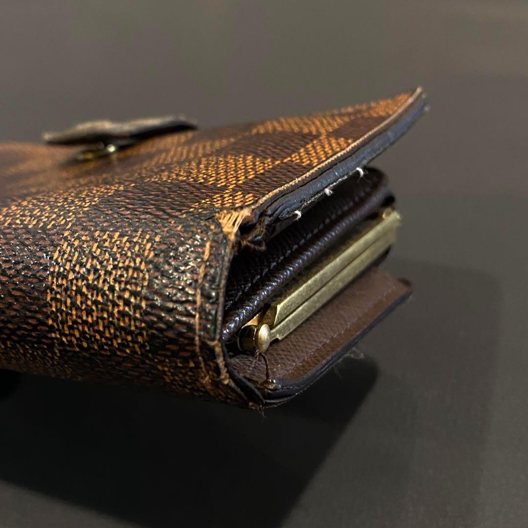 『LOUIS VUITTON』 ルイヴィトン ダミエ柄 二つ折ウォレット