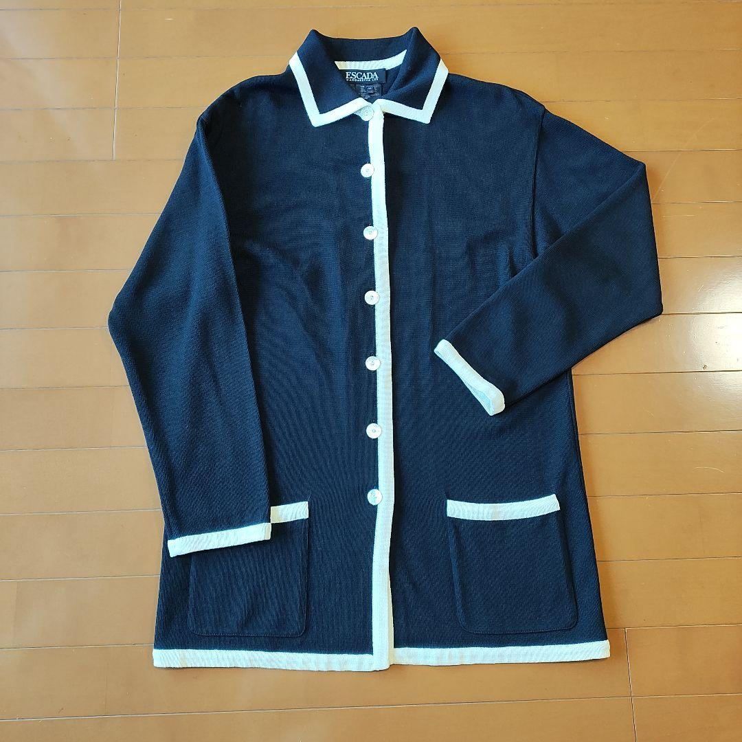 ESCADA - ESCADA エスカーダ カーディガン 38(S位) 赤 【古着