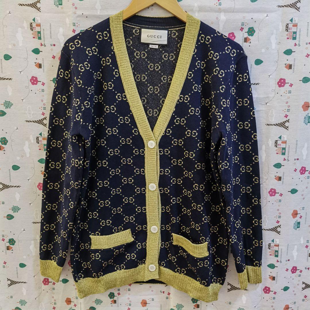 GUCCI GGラメ ファブリック カーディガン GUCCI GGコットンラメファブリックカーディガン グッチ