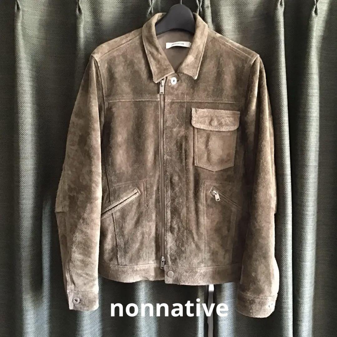 nonnative ライダース スエード　バックスキン　レザー　牛革　美品　0