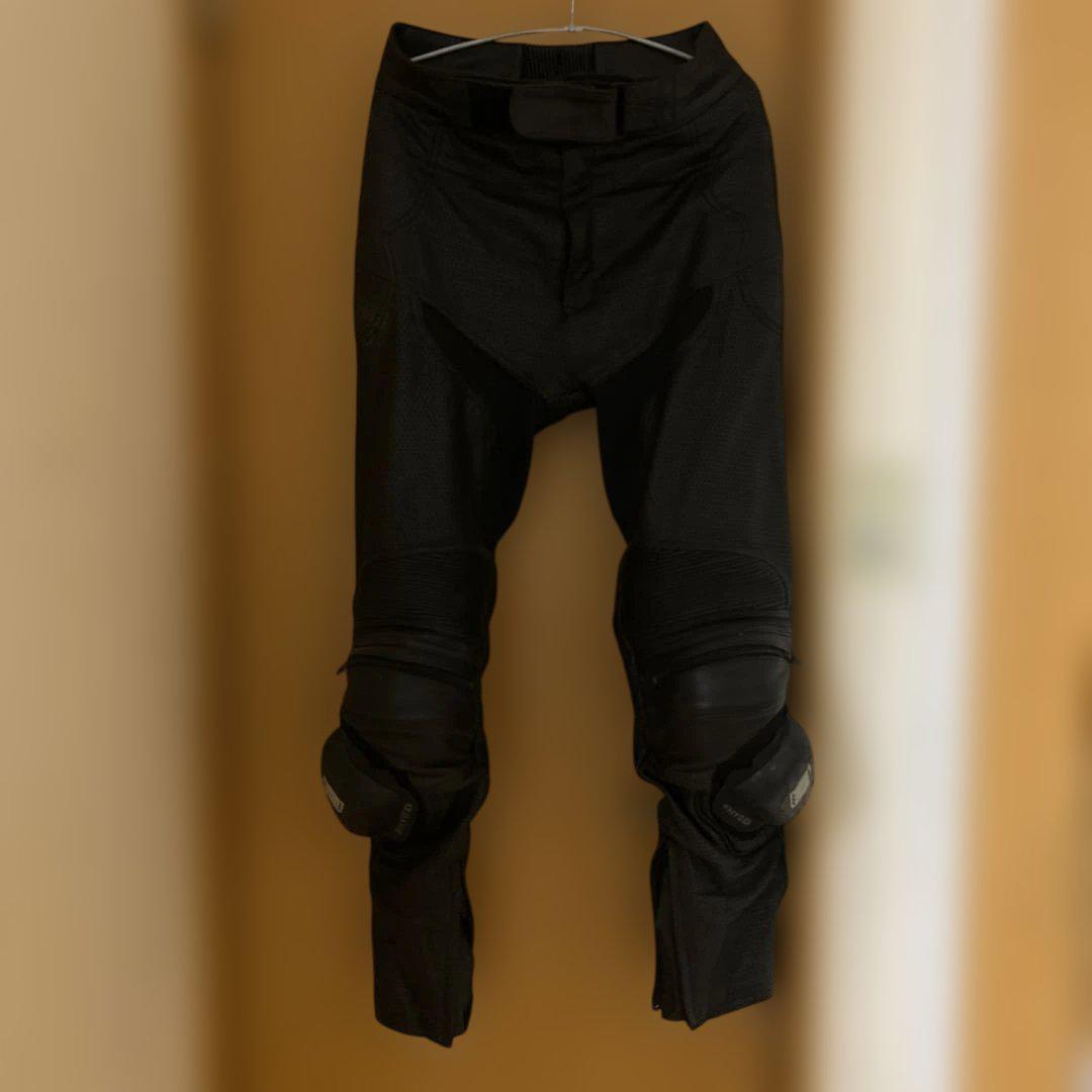 Rookie Leathers ブラックバイクレザーパンツ Lサイズ