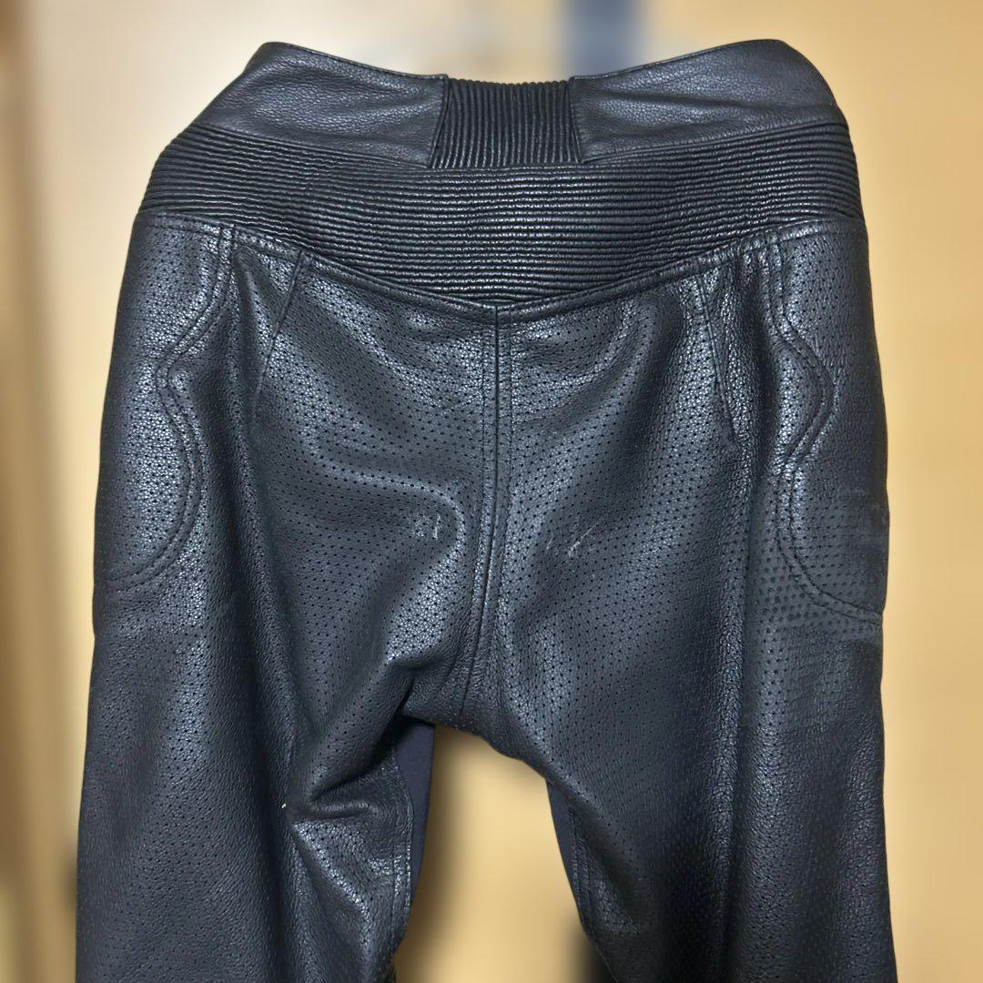 Rookie Leathers ブラックバイクレザーパンツ Lサイズ