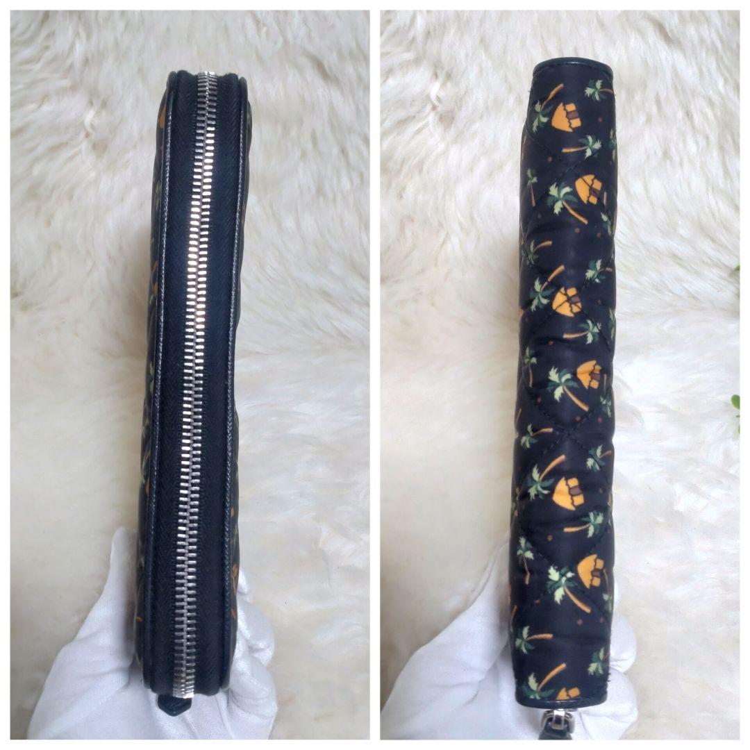 PRADA　プラダ　ナイロン　長財布　ラウンドファスナー　キルティング