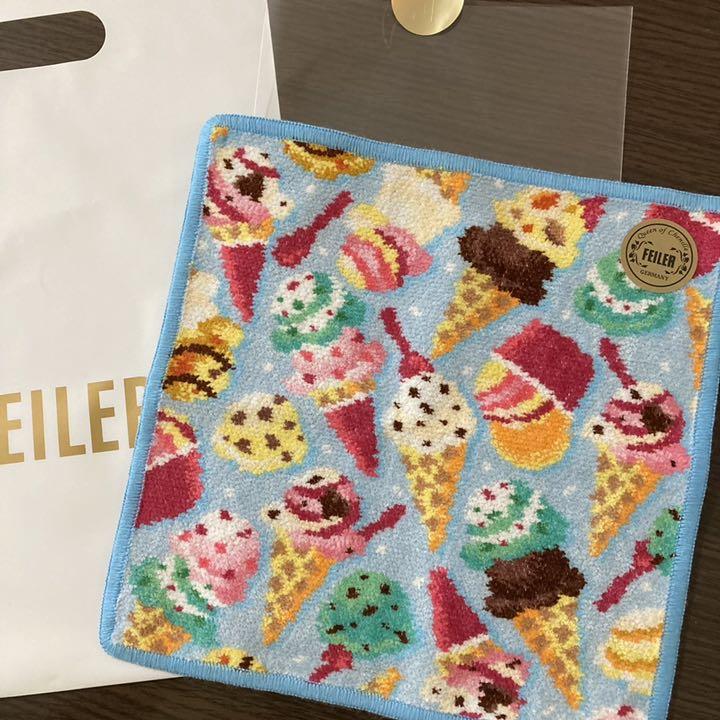 フェイラー タオルハンカチ サーティワンコラボ ブルー フェイラー タオルハンカチ サーティワンコラボ ブルー