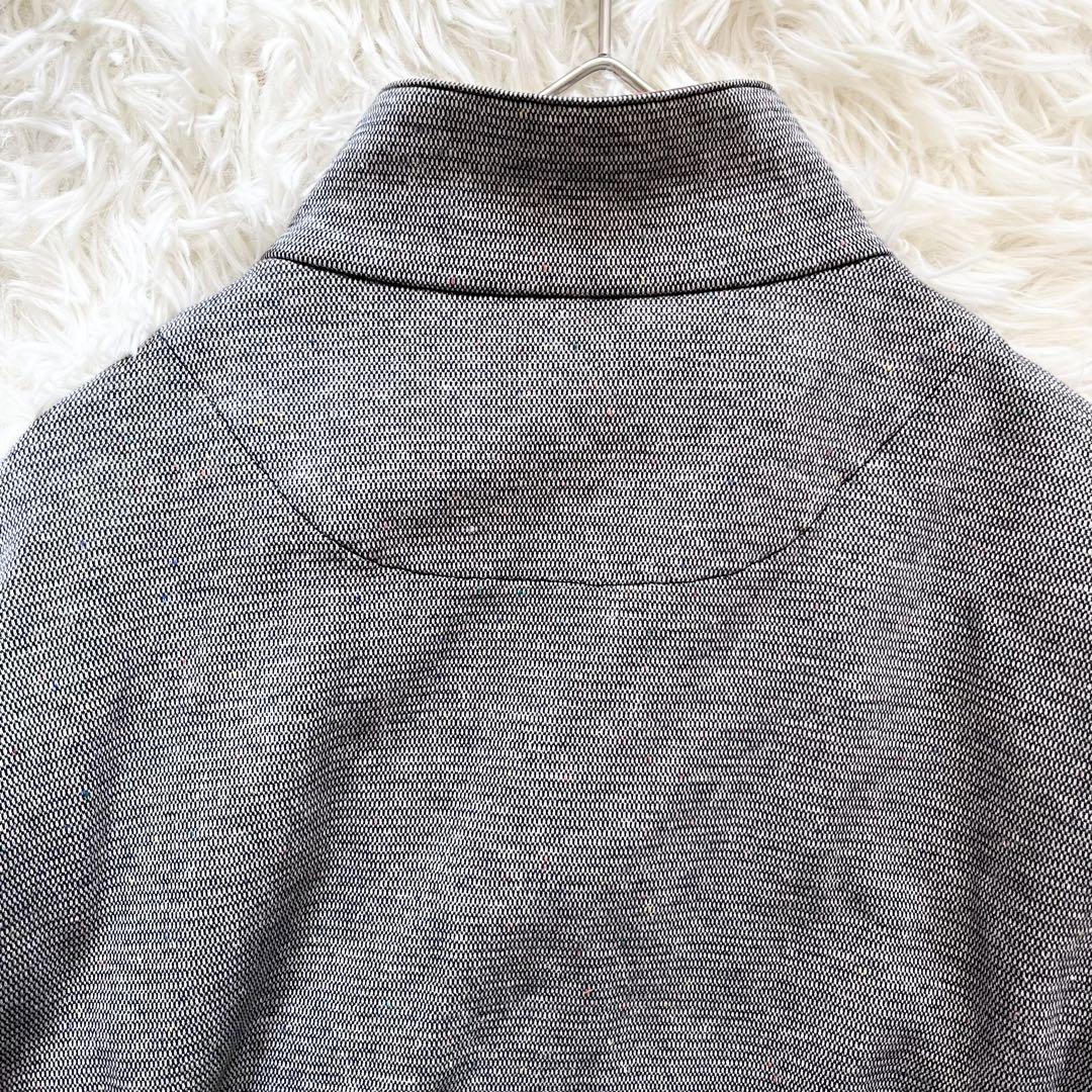 美品✨FRED PERRY　ハリントンジャケット　スウィングトップ　刺繍　グレー