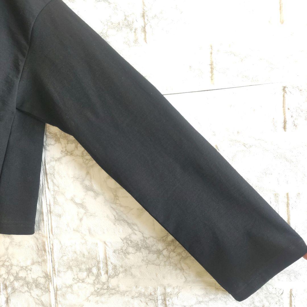 Deuxieme Classe クロップド ロングスリーブ Tシャツ ブラック