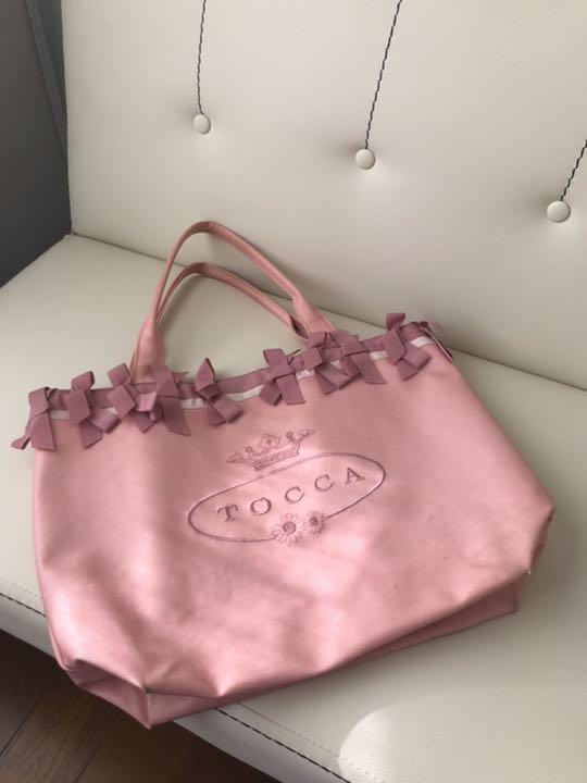 TOCCA トートバッグ リボン ピンク - メルカリ TOCCA トートバッグ リボン ピンク - メルカリ
