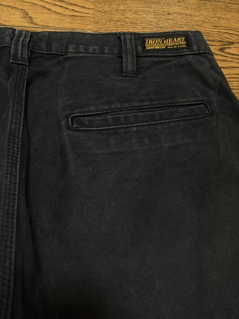 IRON HEART アイアンハート カーゴデニムパンツ ブラック 日本製