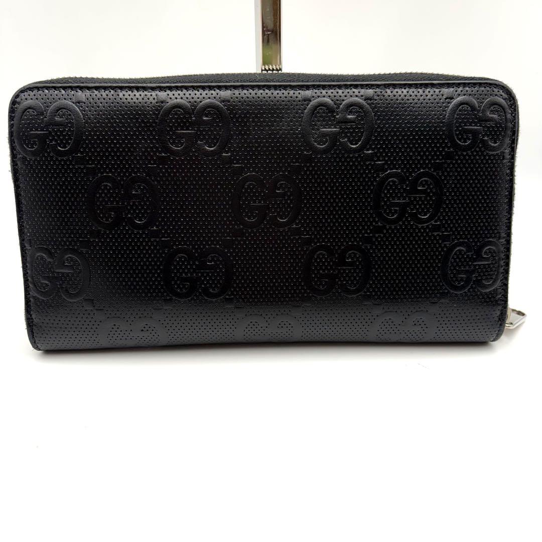 専用付属付き　美品　GUCCI エンボス　オーガナイザー　長財布　シマ