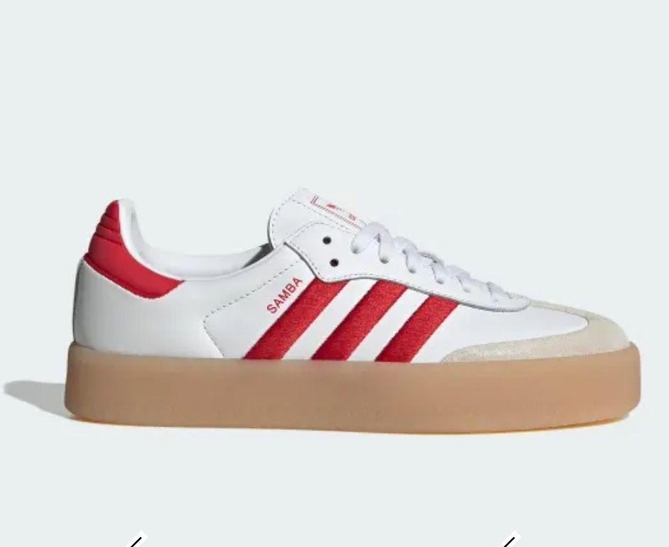 【完売】adidas【新品】Samba ホワイト/レッド スニーカー23.5cm