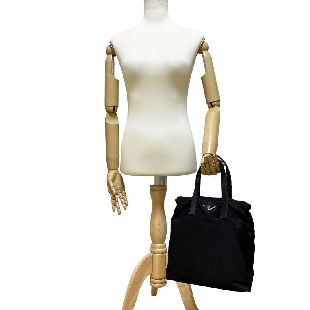 ✨極美品　PRADA プラダ　トートバッグ　テスートナイロン　レザー　黒 手提げ