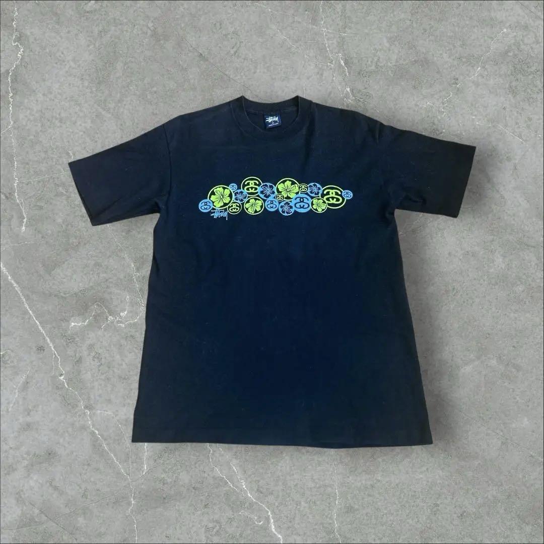 激レア OLD STUSSY 90s サイズM 紺タグ ブラック old stussy 紺タグ 90s Tシャツ ブラック ハイビスカス - メルカリ