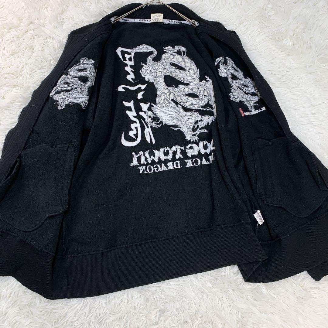 DOG TOWN ドッグタウン スカジャン 黒龍 刺繍 ブラック XL